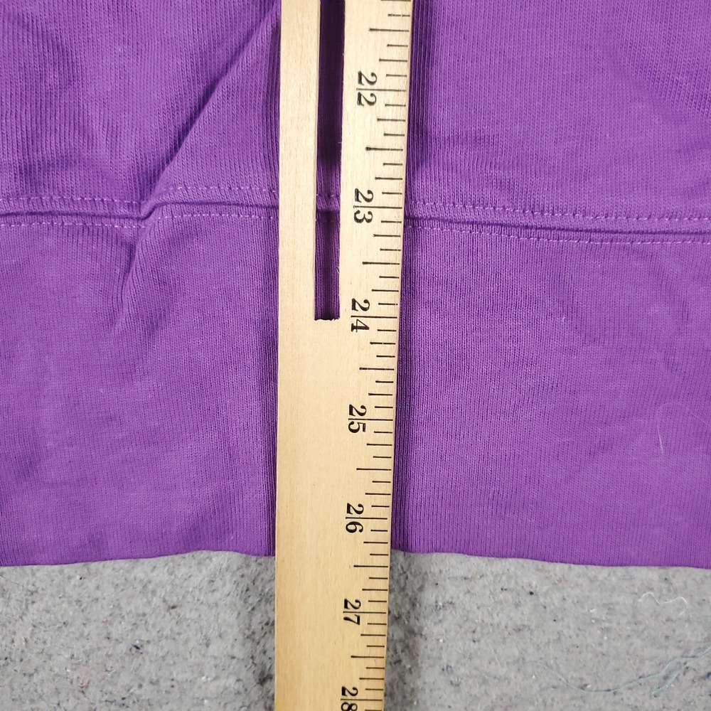 Champion Sweater Mens Small Purple Collared Pullover Sweatshirt Mock Neck Logo - Picture 6 of 8